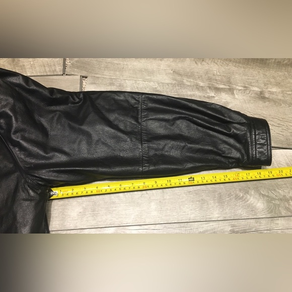 Wilsons Leather Flight Black Bomber Men’s Jacket 80’s 90's Vintage Size XLarge - Picture 5 of 12